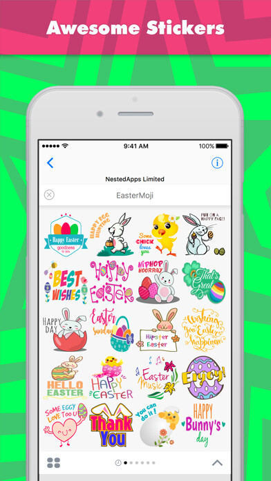 Emulate iPhone app EasterMoji stickers by NestedApps Stickers using MyAndroid Emulate iPhone app EasterMoji stickers by NestedApps Stickers using MyAndroid