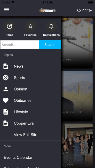 Emulate iPhone app Eastern Arizona Courier using MyAndroid Emulate iPhone app Eastern Arizona Courier using MyAndroid