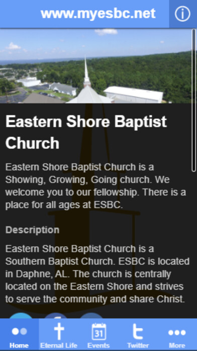 Emulate iPhone app Eastern Shore Baptist Church using MyAndroid Emulate iPhone app Eastern Shore Baptist Church using MyAndroid