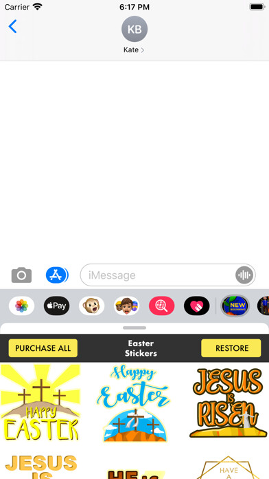 Emulate iPhone app Easter Stickers - Christian using MyAndroid