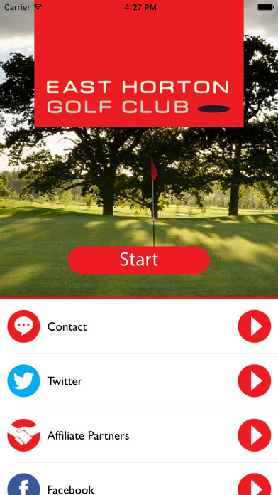 Emulate iPhone app East Horton Golf Club using MyAndroid