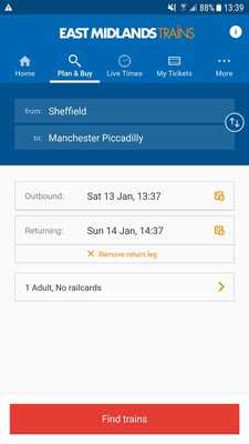 Emulate Android APK East Midlands Trains Tickets Emulate Android APK East Midlands Trains Tickets