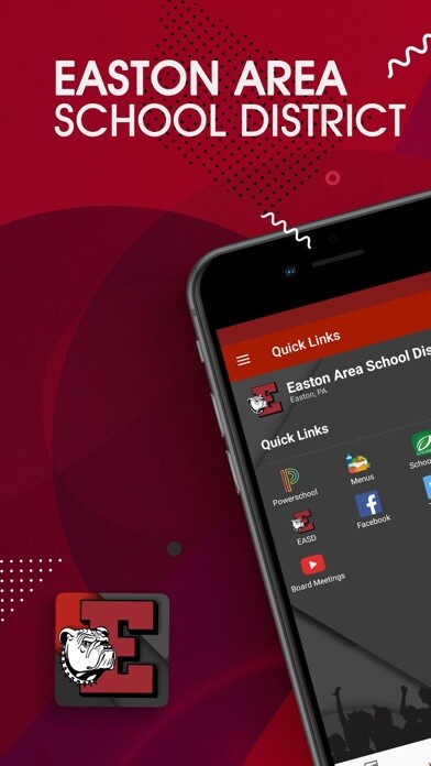 Emulate iPhone app Easton Area School District using MyAndroid