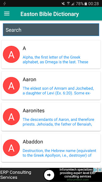 Run android online APK Easton Bible Dictionary - KJV from MyAndroid or emulate Easton Bible Dictionary - KJV using MyAndroid
