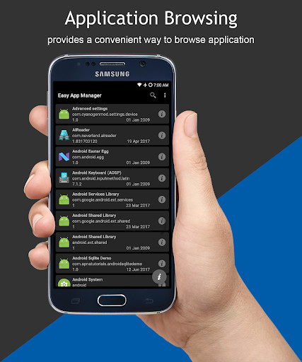 Run android online APK Easy App Manager from MyAndroid or emulate Easy App Manager using MyAndroid