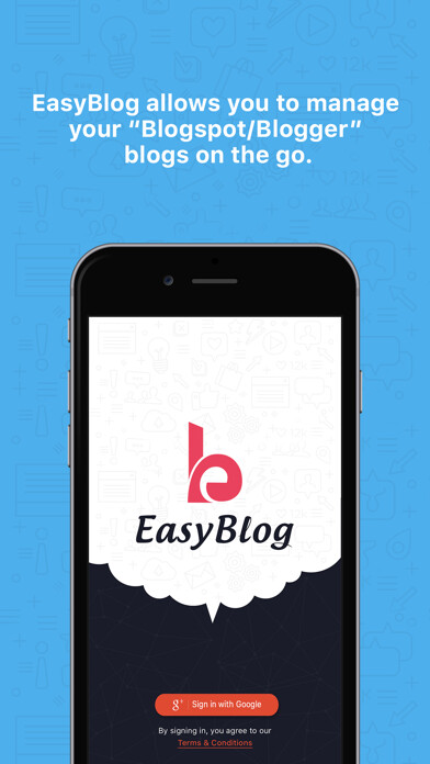 Emulate iPhone app EasyBlog (for Blogger/Blogspot) using MyAndroid