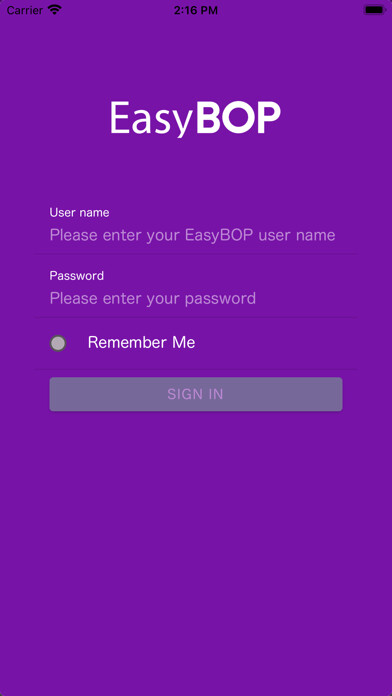 Emulate iPhone app EasyBOP Contracts using MyAndroid