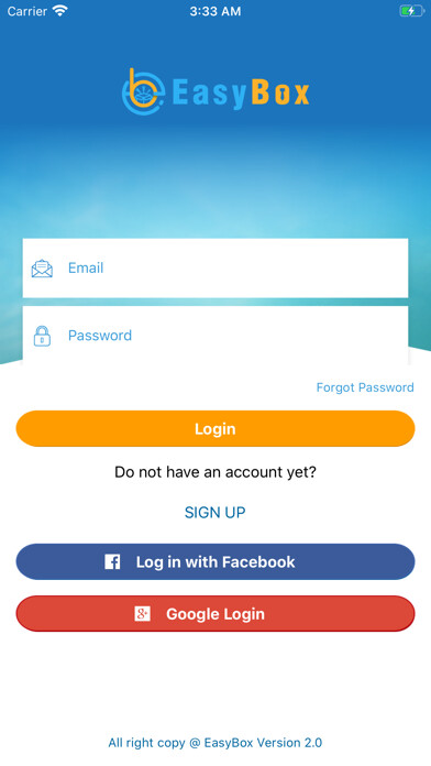 Emulate iPhone app Easybox Pro using MyAndroid