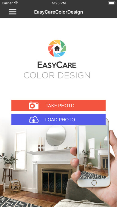 Emulate iPhone app EasyCare® Color Design using MyAndroid