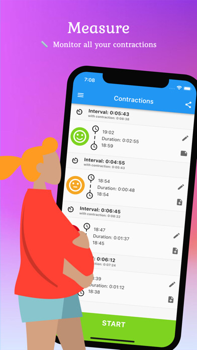 Emulate iPhone app Easy Contraction Timer using MyAndroid Emulate iPhone app Easy Contraction Timer using MyAndroid