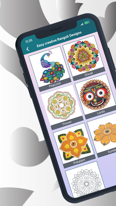 Emulate iPhone app Easy Creative Rangoli Designs using MyAndroid Emulate iPhone app Easy Creative Rangoli Designs using MyAndroid