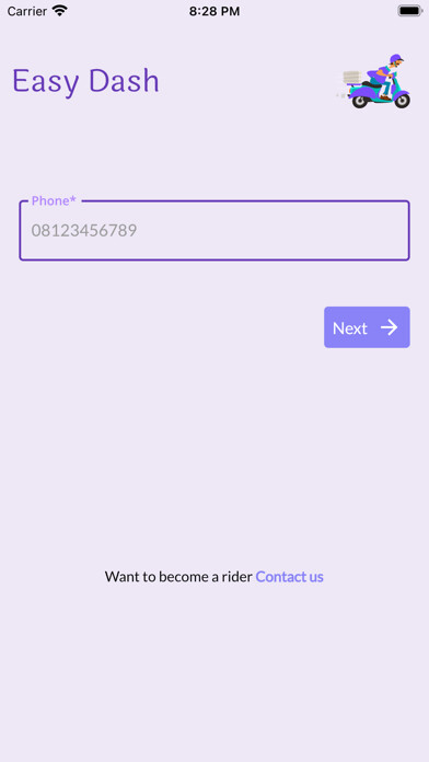 Emulate iPhone app Easy Dash Logistics using MyAndroid