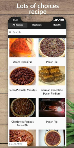 Run android online APK Easy & Delicious Pecan Pie Recipe from MyAndroid or emulate Easy & Delicious Pecan Pie Recipe using MyAndroid