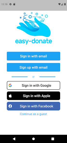 Run android online APK easyDonate from MyAndroid or emulate easyDonate using MyAndroid