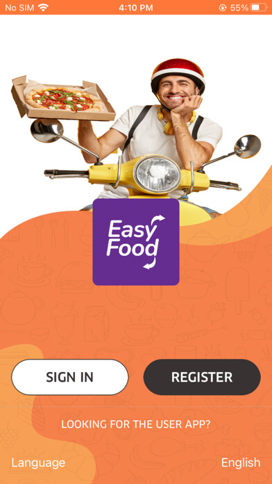Emulate iPhone app EasyFood Drivers using MyAndroid