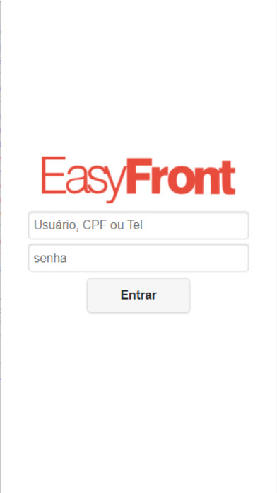 Emulate iPhone app EasyFront - Sentry using MyAndroid