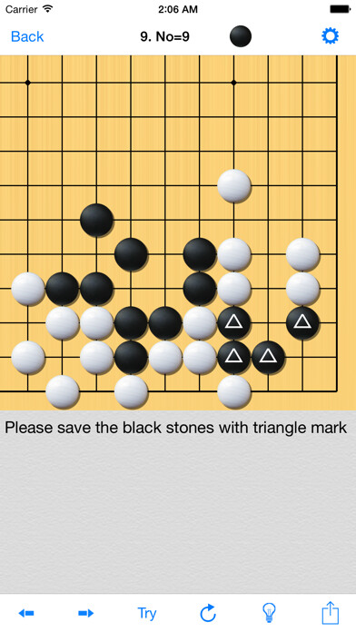 Emulate iPhone app EasyGo Pro-Tsumego, SGF editor using MyAndroid