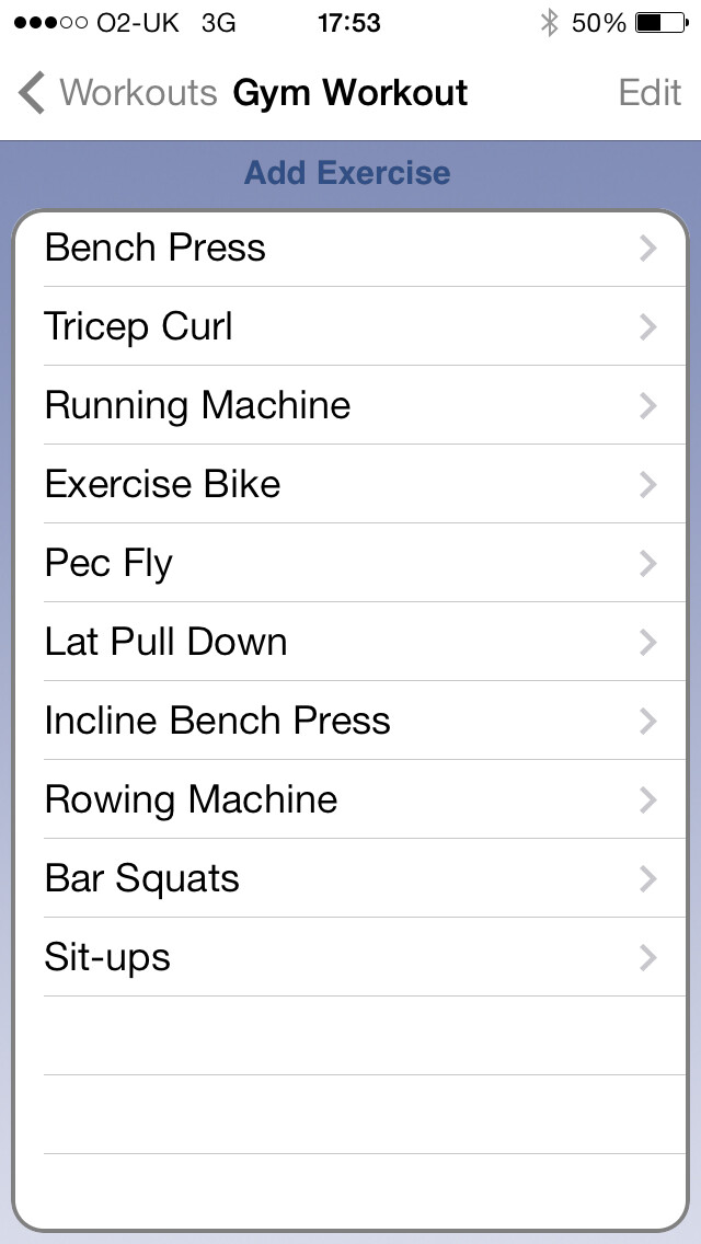 Emulate iPhone app Easy Gym Log using MyAndroid Emulate iPhone app Easy Gym Log using MyAndroid