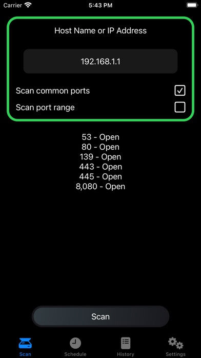 Emulate iPhone app Easy IP Scanner using MyAndroid