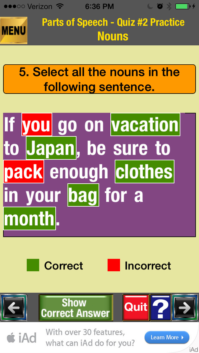 Emulate iPhone app easyLearn English Grammar - Parts of Speech Lite using MyAndroid Emulate iPhone app easyLearn English Grammar - Parts of Speech Lite using MyAndroid
