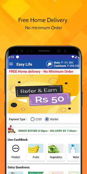 Run android online APK Easy Life -Grocery DeliveryApp from MyAndroid or emulate Easy Life -Grocery DeliveryApp using MyAndroid