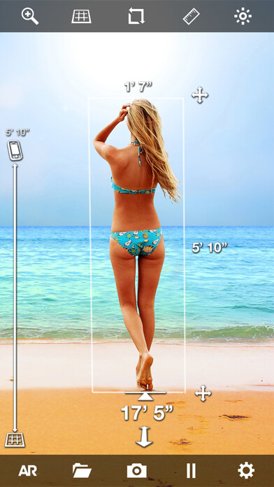 Emulate iPhone app EasyMeasure – Camera Ruler using MyAndroid