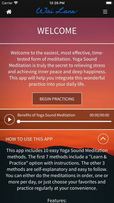 Emulate iPhone app Easy Meditation - Wai Lana using MyAndroid Emulate iPhone app Easy Meditation - Wai Lana using MyAndroid