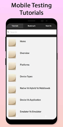 Run android online APK Easy Mobile Testing Tutorial from MyAndroid or emulate Easy Mobile Testing Tutorial using MyAndroid