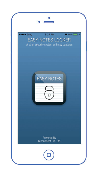 Emulate iPhone app Easy Notes Locker - Password Protected Notepad using MyAndroid