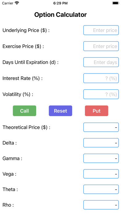 Emulate iPhone app Easy Option Calculator using MyAndroid Emulate iPhone app Easy Option Calculator using MyAndroid