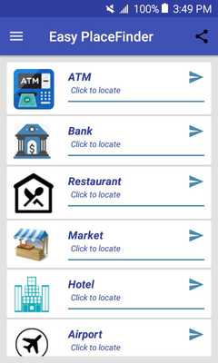Emulate Android APK Easy  PlaceFinder- Simple Nearby Place Finder tool