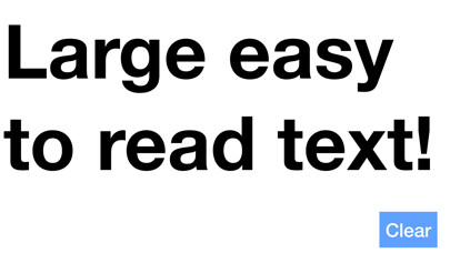 Emulate iPhone app Easy Read - Large Text using MyAndroid
