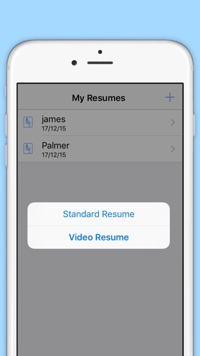 Emulate iPhone app Easy Resume Builder using MyAndroid