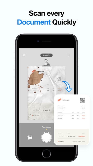 Emulate iPhone app Easy Scanner - PDF Doc Scan using MyAndroid
