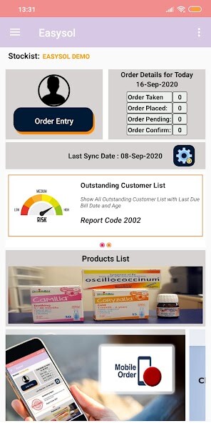 Run android online APK EasySol Order from MyAndroid or emulate EasySol Order using MyAndroid