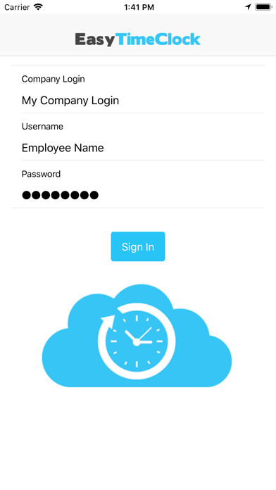 Emulate iPhone app Easy Time Clock using MyAndroid Emulate iPhone app Easy Time Clock using MyAndroid