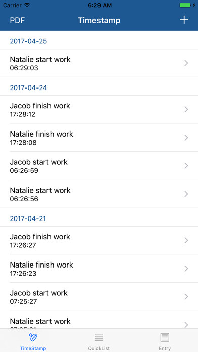 Emulate iPhone app Easy Timestamp using MyAndroid Emulate iPhone app Easy Timestamp using MyAndroid