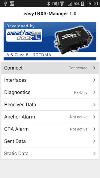 Emulate iPhone app easyTRX3-Manager using MyAndroid