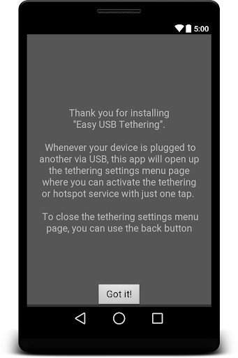 Emulate Android APK Easy USB Tethering