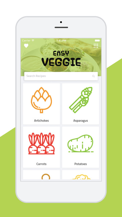 Emulate iPhone app Easy Veggie-healthy recipes using MyAndroid Emulate iPhone app Easy Veggie-healthy recipes using MyAndroid