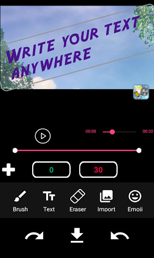 Run android online APK Easy video editor add comic, subtitle, cut, paste from MyAndroid or emulate Easy video editor add comic, subtitle, cut, paste using MyAndroid