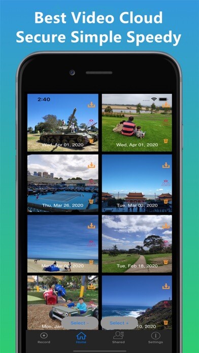 Emulate iPhone app Easy Video Share Cloud Storage using MyAndroid