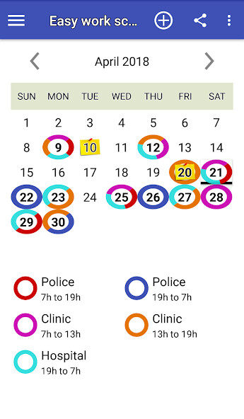 Run android online APK Easy work scheduling from MyAndroid or emulate Easy work scheduling using MyAndroid