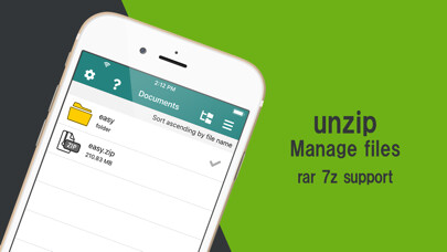 Emulate iPhone app Easy zip Pro - Manage zip/rar using MyAndroid