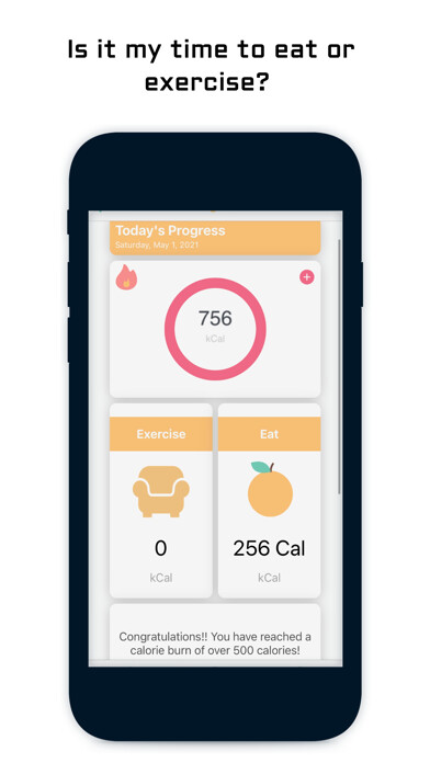 Emulate iPhone app Eatermeter - Calorie Counter using MyAndroid