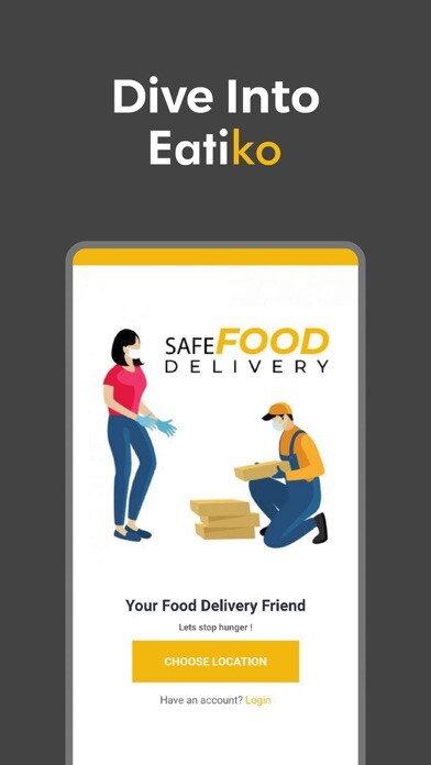 Emulate iPhone app Eatiko Food Delivery App using MyAndroid Emulate iPhone app Eatiko Food Delivery App using MyAndroid