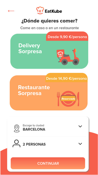 Emulate iPhone app EatKube - Tu comida sorpresa using MyAndroid Emulate iPhone app EatKube - Tu comida sorpresa using MyAndroid