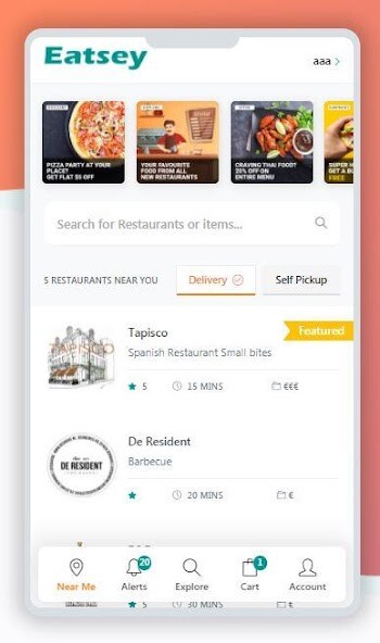 Run android online APK Eatsey  - Online Food Order from MyAndroid or emulate Eatsey  - Online Food Order using MyAndroid