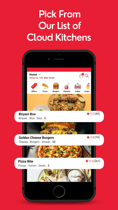 Emulate iPhone app Eat Up - Food Delivery using MyAndroid