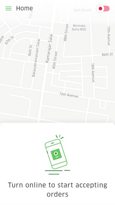 Emulate iPhone app Eatzilla Delivery using MyAndroid